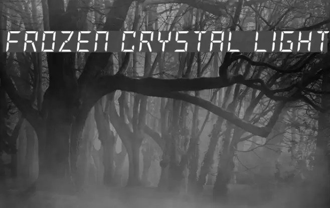 Frozen Crystal Light Font examples