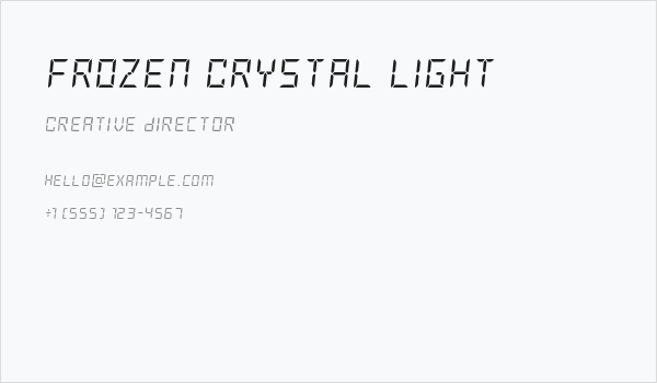 Frozen Crystal Light Business Card