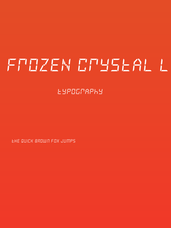 Frozen Crystal Light Poster