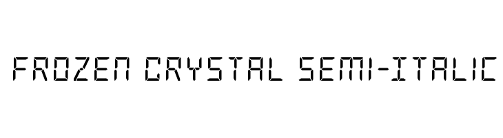 Frozen Crystal Semi-Italic  フリーフォントのダウンロード