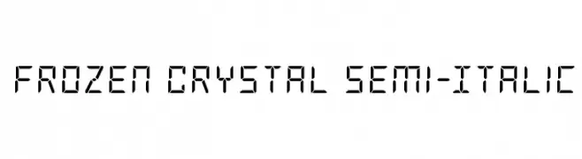 Frozen Crystal Semi-Italic  नि: शुल्क फ़ॉन्ट्स डाउनलोड