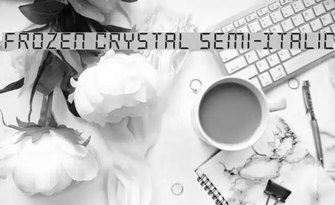 Frozen Crystal Semi-Italic Font examples