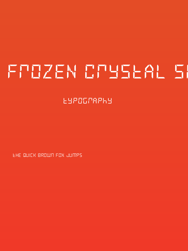 Frozen Crystal Semi-Italic Poster
