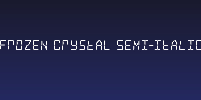 Frozen Crystal Semi-Italic Social Header