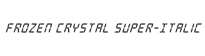 Frozen Crystal Super-Italic  नि: शुल्क फ़ॉन्ट्स डाउनलोड