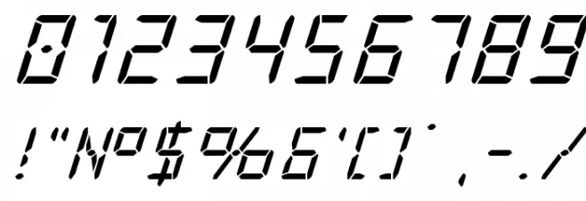 Frozen Crystal Super-Italic Font OTHER CHARS