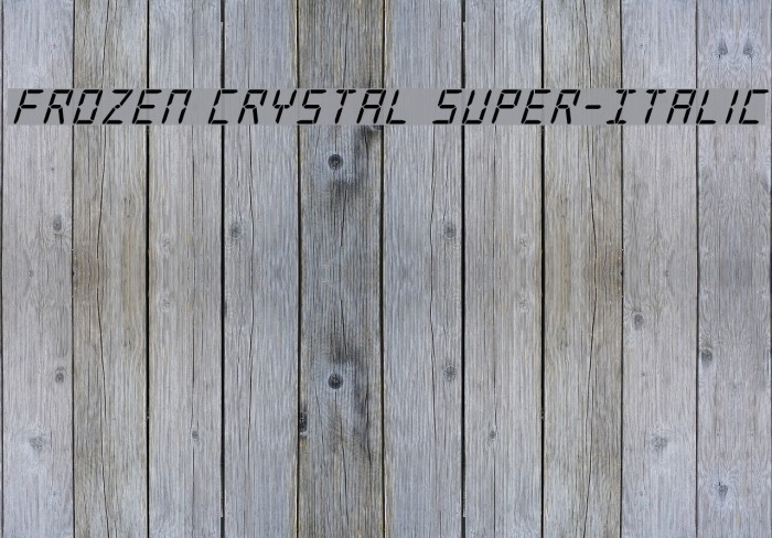 Frozen Crystal Super-Italic Font examples