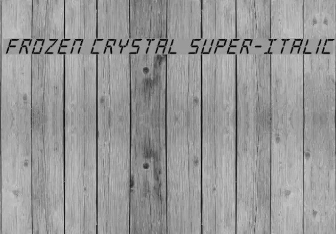 Frozen Crystal Super-Italic Font examples