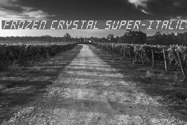 Frozen Crystal Super-Italic Font examples