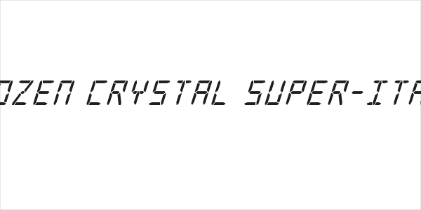 Frozen Crystal Super-Italic Logo
