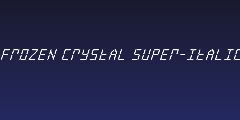 Frozen Crystal Super-Italic Social Header