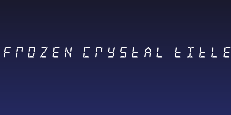 Frozen Crystal Title Social Header