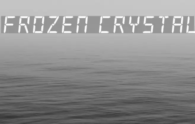 Frozen Crystal Font examples
