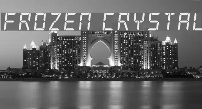 Frozen Crystal Font examples