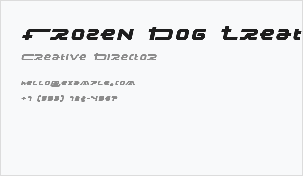 Frozen Dog Treats Business Card