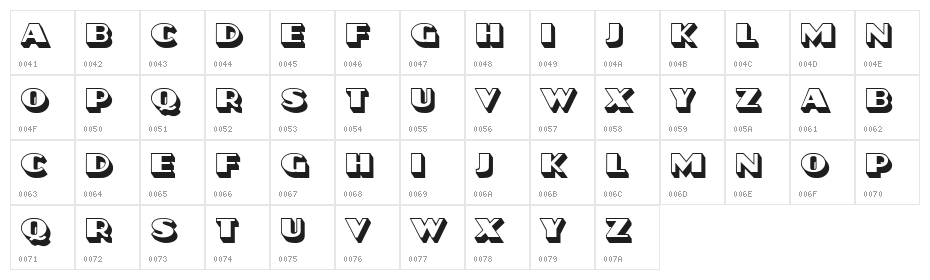 Frozen Hollow Regular Character Map