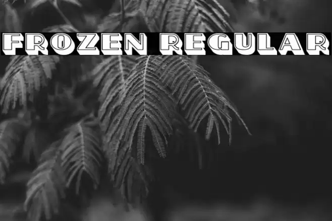 Frozen Regular Font examples