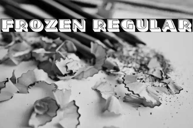 Frozen Regular Font examples