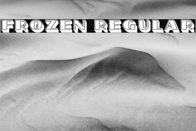 Frozen Regular Font examples