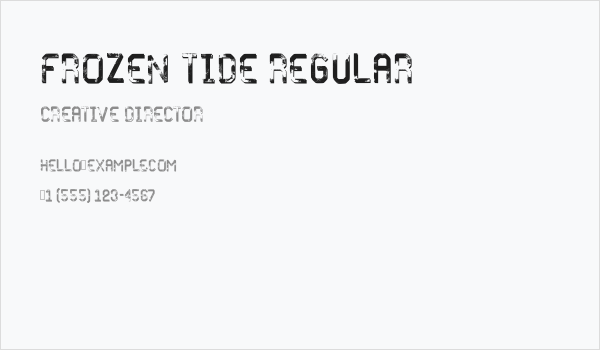 Frozen Tide Regular Business Card