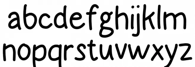 Frugalis Schriftart Kleinbuchstaben