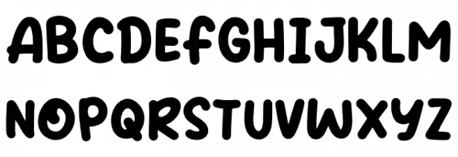 Fruit Days Font UPPERCASE