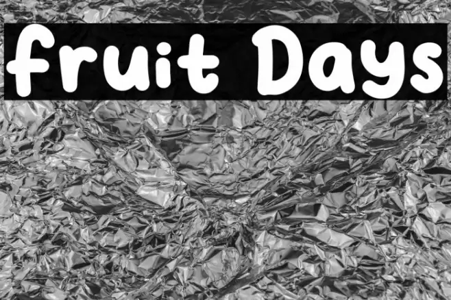 Fruit Days Font examples