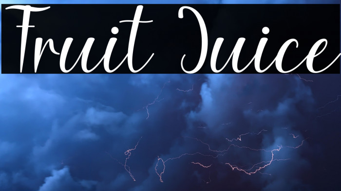 Fruit Juice Example 1