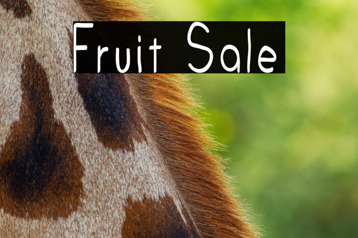Fruit Sale Example 3