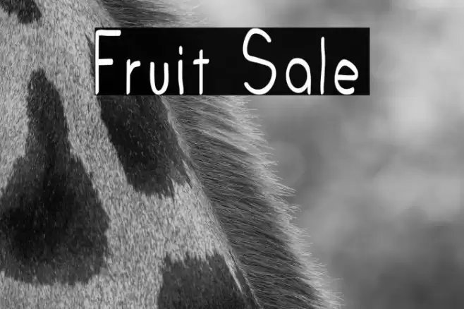 Fruit Sale Caratteri examples