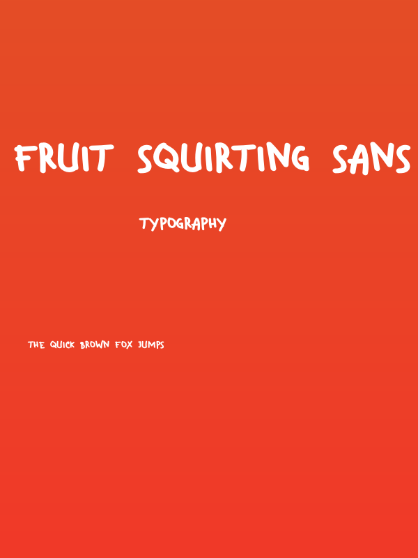 Fruit Squirting Sans Poster