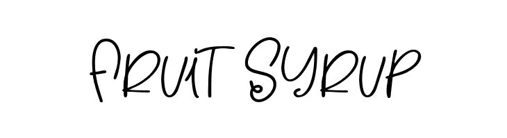 Fruit Syrup  フリーフォントのダウンロード