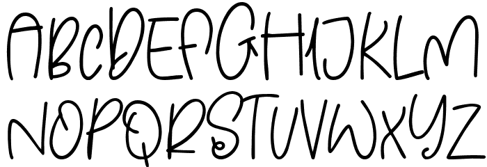 Fruit Syrup Font UPPERCASE