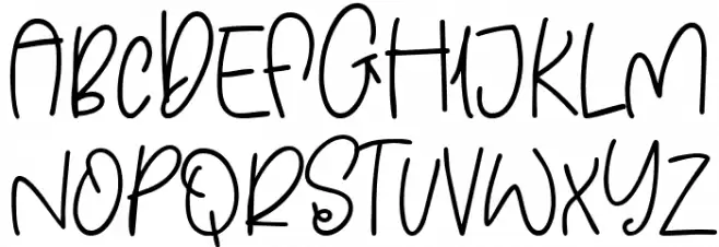 Fruit Syrup Font UPPERCASE