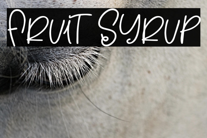 Fruit Syrup Font examples