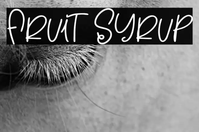 Fruit Syrup Font examples