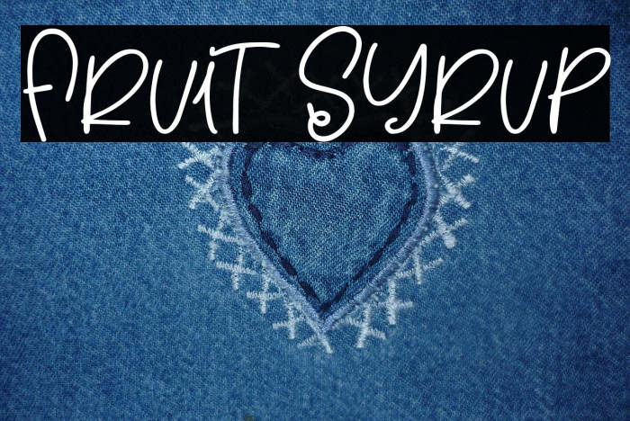 Fruit Syrup Font examples