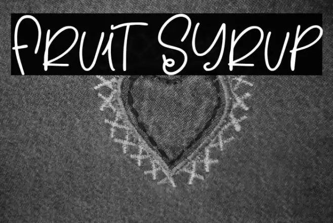 Fruit Syrup Font examples