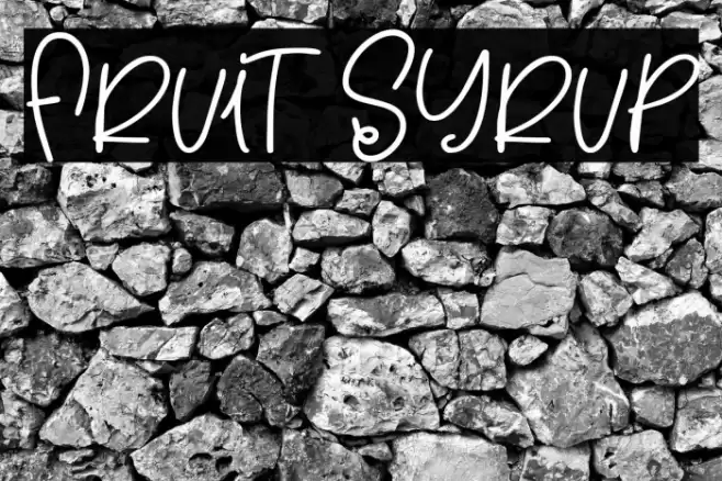 Fruit Syrup Font examples