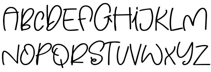 Fruit Syrup Font LOWERCASE