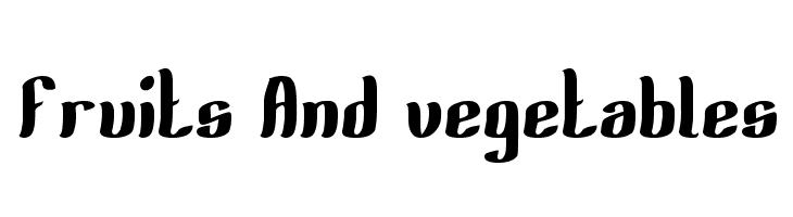 Fruits And vegetables Font