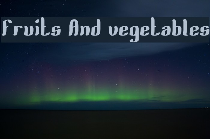 Fruits And vegetables Font examples