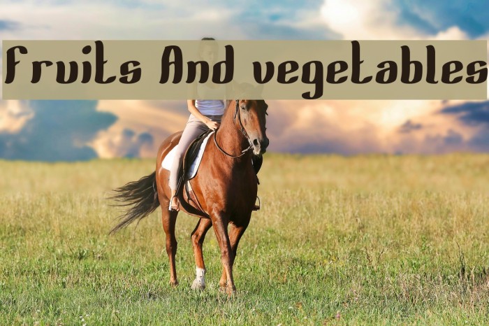 Fruits And vegetables Font examples