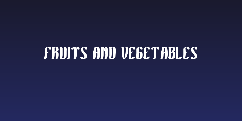 Fruits And vegetables Social Header