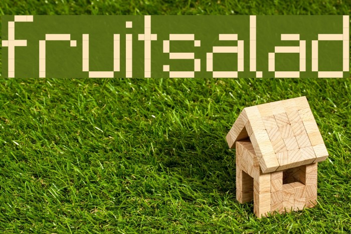 Fruitsalad Font examples