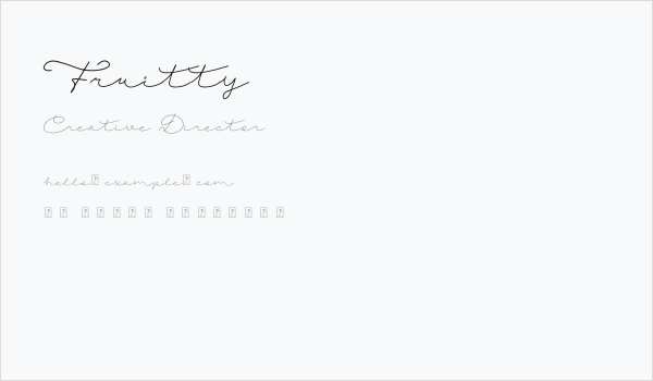 Fruitty Business Card