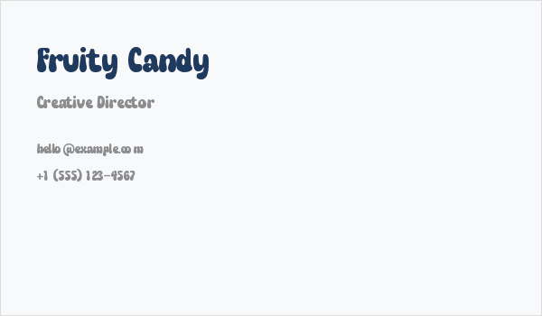 Fruity Candy Business Card