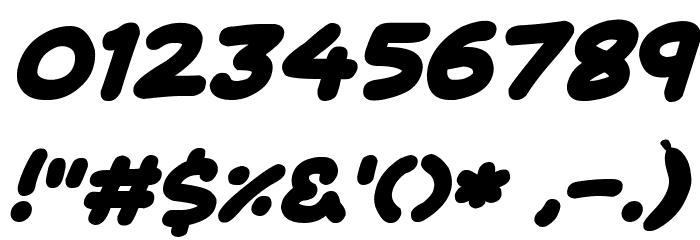 Fruity Juice Italic Font OTHER CHARS
