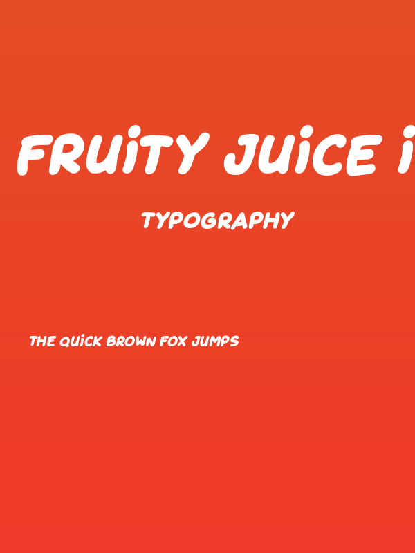 Fruity Juice Italic Poster