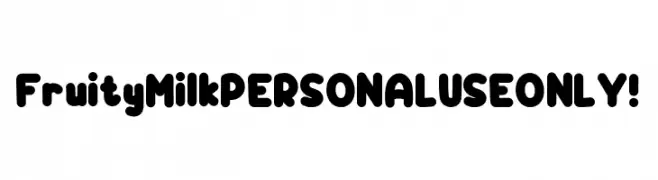 Fruity Milk PERSONAL USE ONLY!  font caratteri gratis